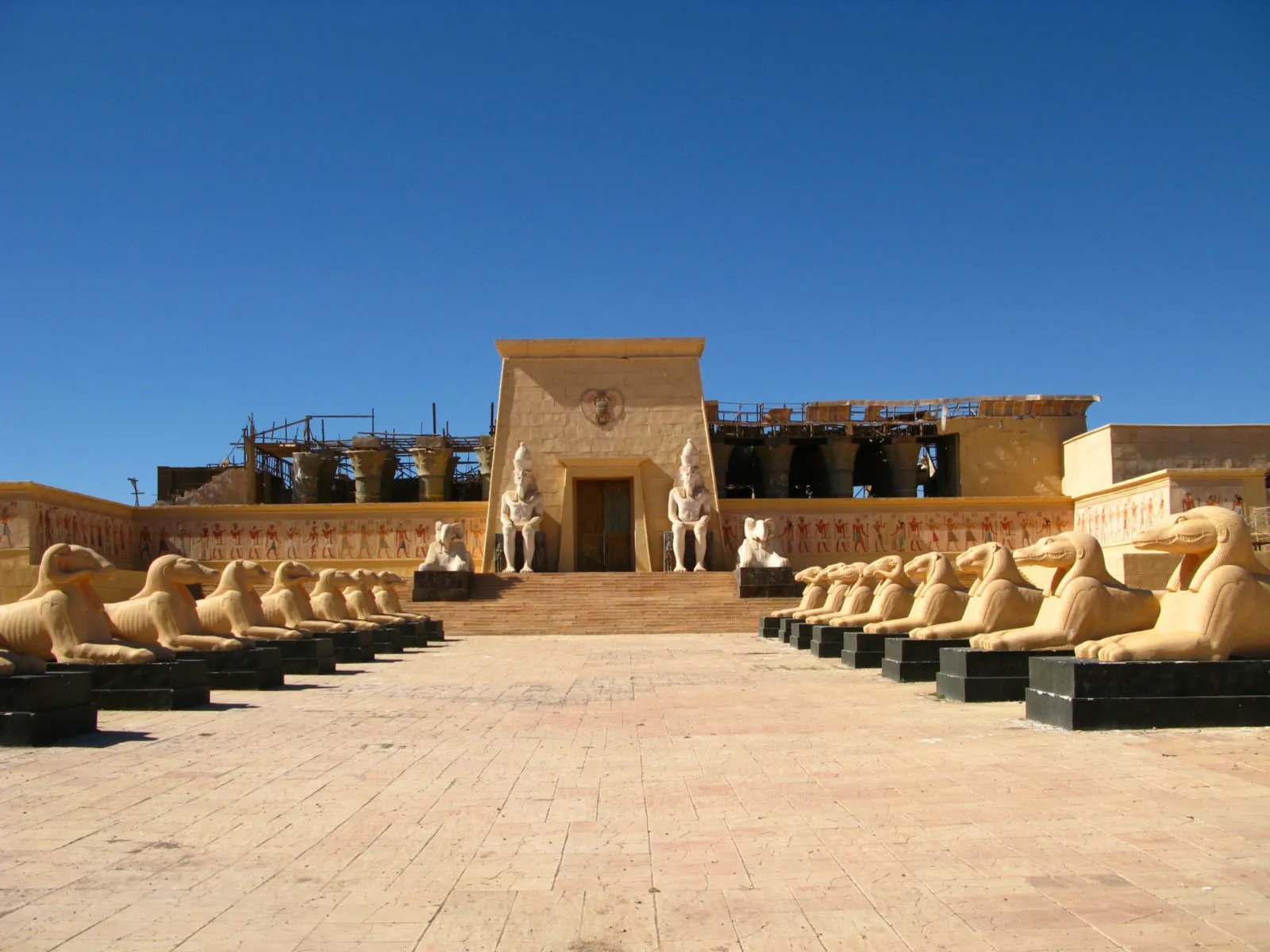 Egyptian-style exterior film set at Atlas Studios